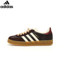 adidas Originals Gazelle Indoor Shoes "Dark Brown / Off White / Burgundy"-Classic sneakers，Adidas Women's Shoe Sale / Men's Shoe Sale