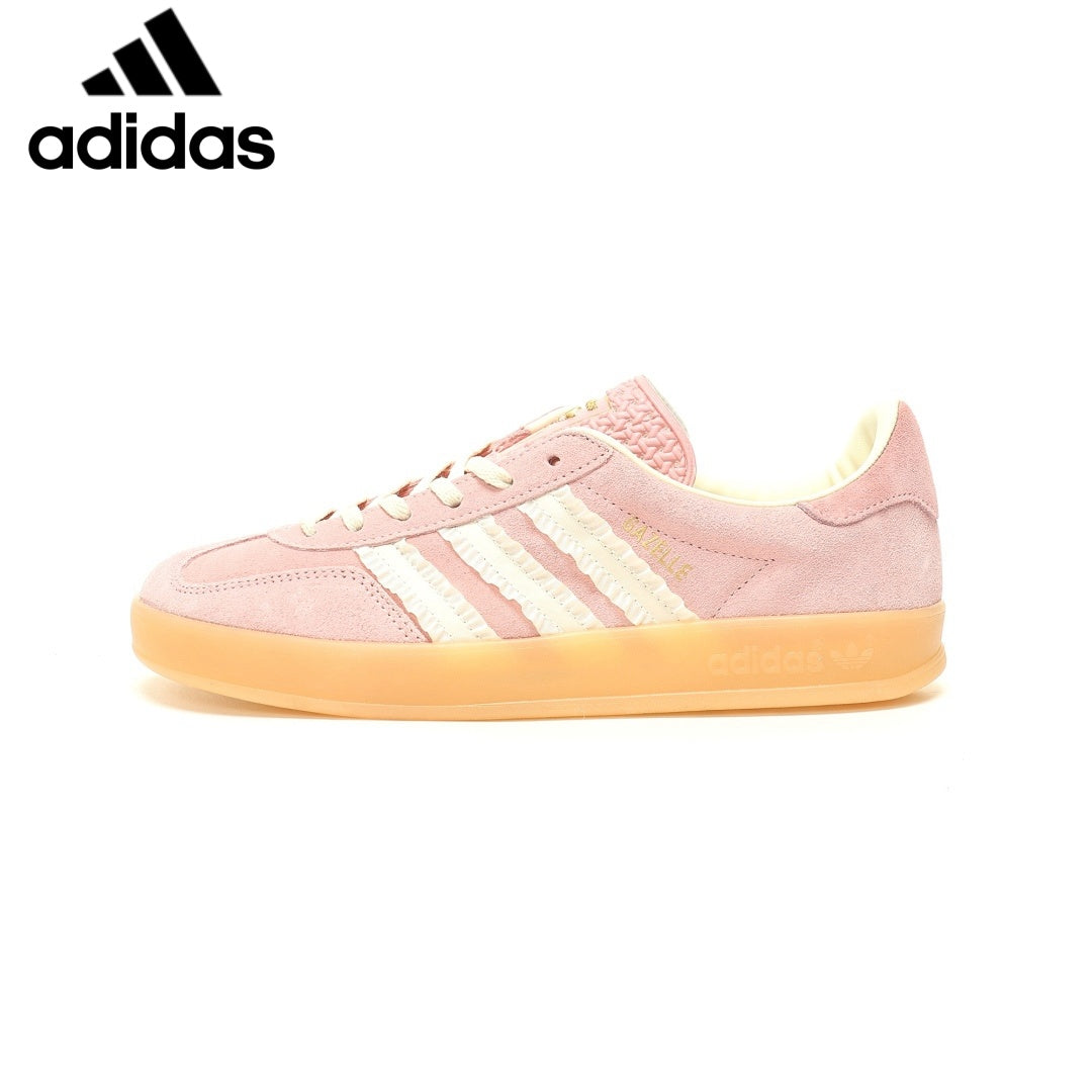 adidas Gazelle Indoor "Pink Off White Ruffle"-Classic sneakers，Adidas Women's Shoe Sale / Men's Shoe Sale