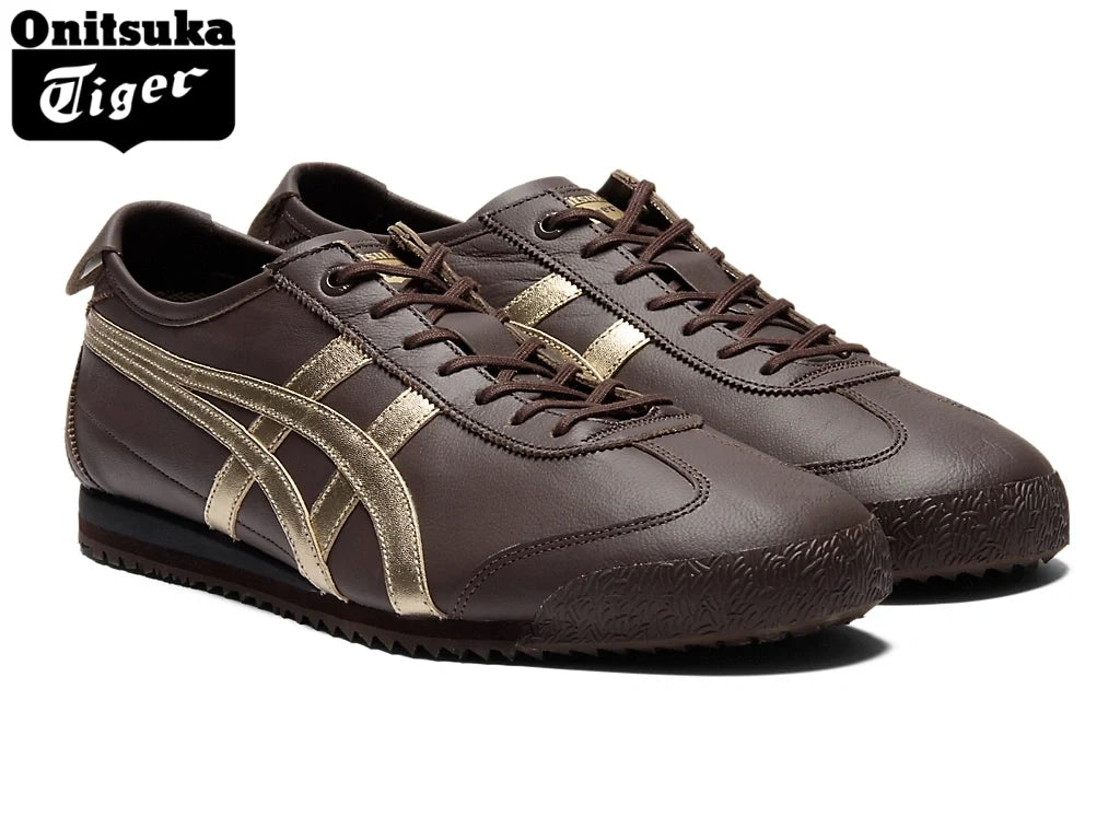 Onitsuka Tiger Mexico 66 SD "Dark Brown/Pure Gold"Classic shoe models Onitsuka Tiger Women's Shoe Sale / Men's Shoe Sale