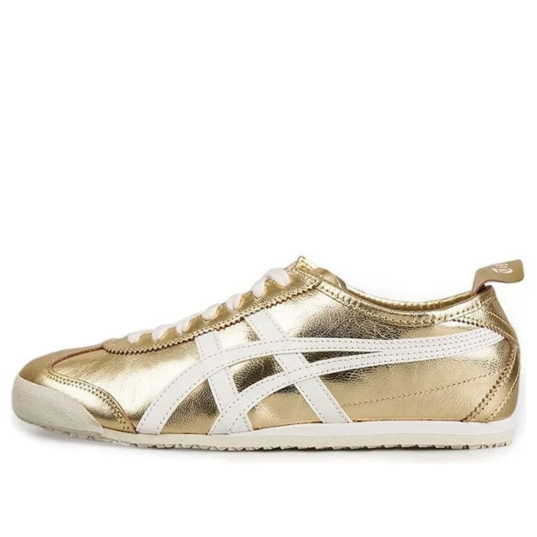 Onitsuka Tiger Mexico 66 "Gold White" Unisex Casual Sneakers- Women's Shoe Sale / Men's Shoe Sale