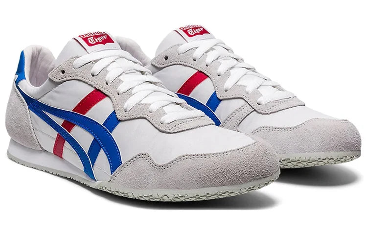 Onitsuka Tiger Serrano "White Blue Red" Unisex Sneakers- Women's Shoe Sale / Men's Shoe Sale