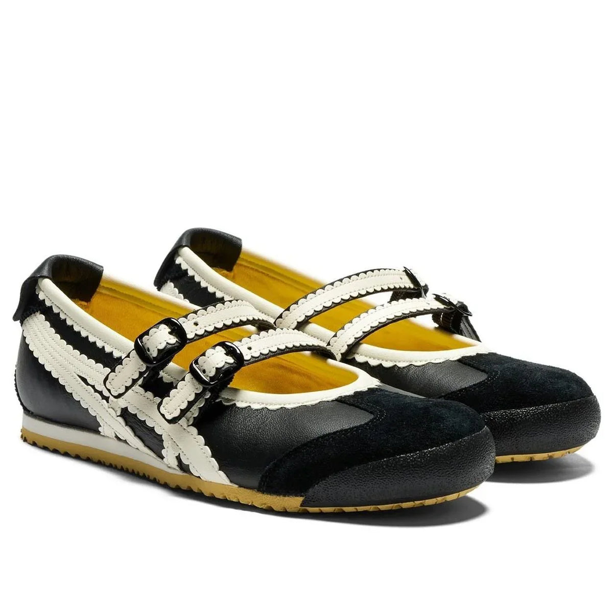 Onitsuka Tiger Mexico 66 "Black White" Mary Jane Women Leather Shoes- Women's Shoe Sale / Men's Shoe Sale