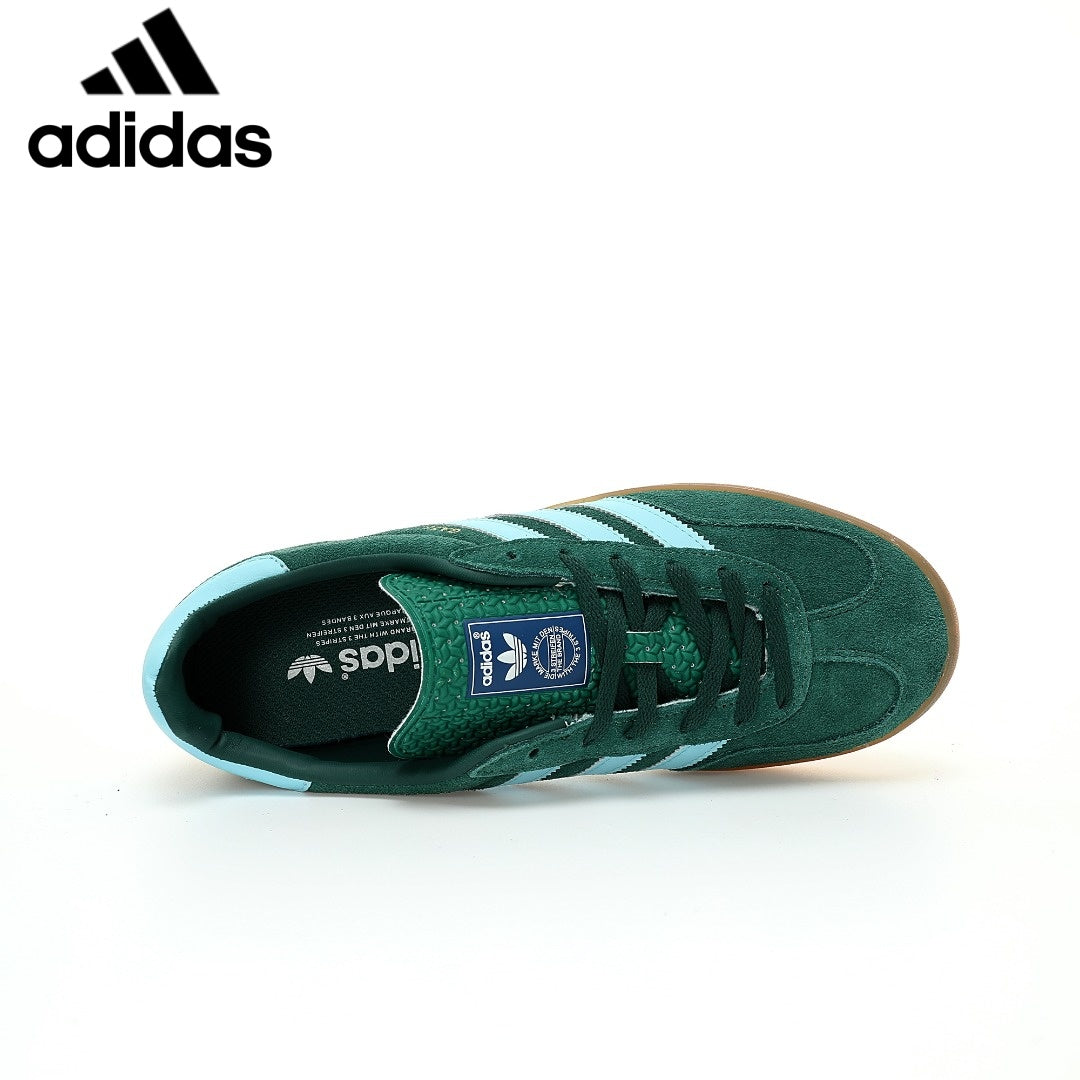 adidas Gazelle Indoor "Dark Green Light Blue"-Classic sneakers，Adidas Women's Shoe Sale / Men's Shoe Sale