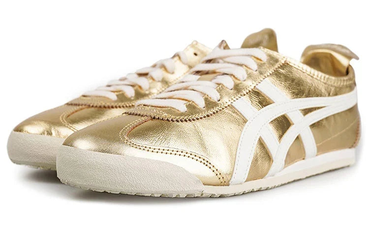 Onitsuka Tiger Mexico 66 "Gold White" Unisex Casual Sneakers- Women's Shoe Sale / Men's Shoe Sale
