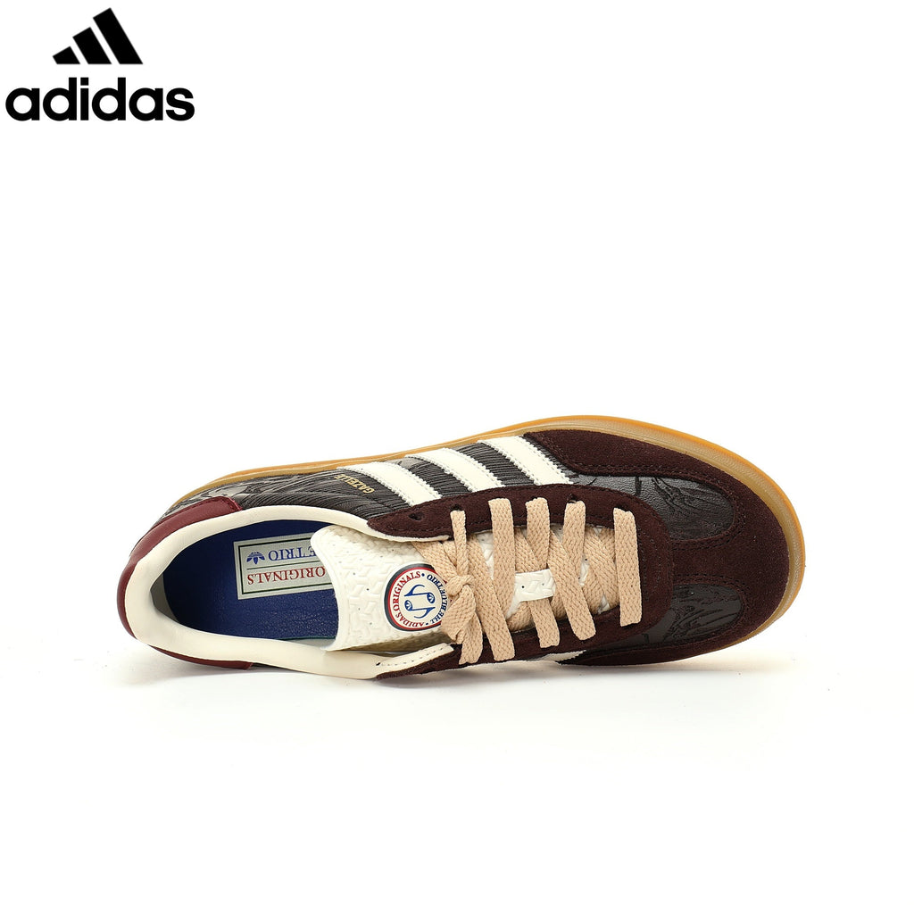 adidas Originals Gazelle Indoor Shoes "Dark Brown / Off White / Burgundy"-Classic sneakers，Adidas Women's Shoe Sale / Men's Shoe Sale