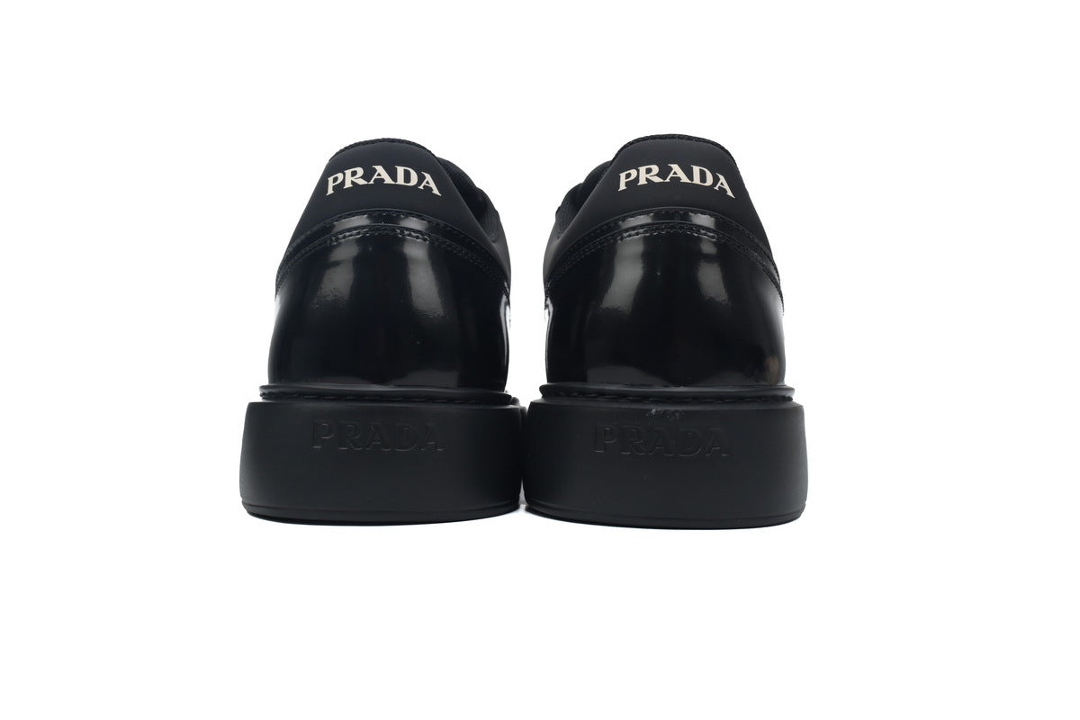Prada Re-Nylon Brushed Leather Platform Sneakers "Black"-Classic Casual Shoes/Women's Shoe Sale / Men's Shoe Sale