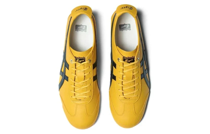 Onitsuka Tiger Mexico 66 "Yellow Black" Leather Sneakers- Women's Shoe Sale / Men's Shoe Sale