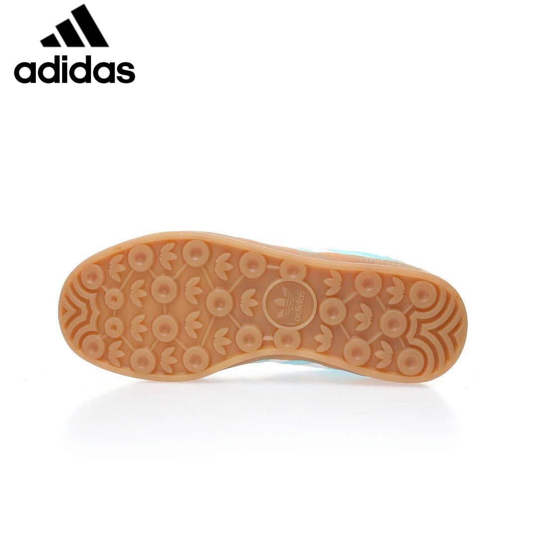 adidas Gazelle Indoor "Cyan Blue White Orange"-Classic sneakers，Adidas Women's Shoe Sale / Men's Shoe Sale