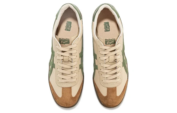 Onitsuka Tiger Tokuten "Beige Brown Green" Leather Sneakers- Women's Shoe Sale / Men's Shoe Sale