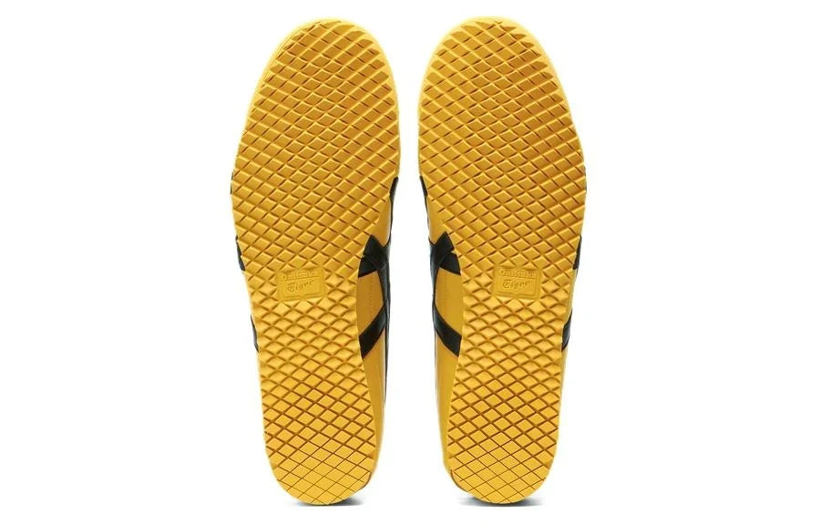 Onitsuka Tiger Mexico 66 "Yellow Black" Leather Sneakers- Women's Shoe Sale / Men's Shoe Sale