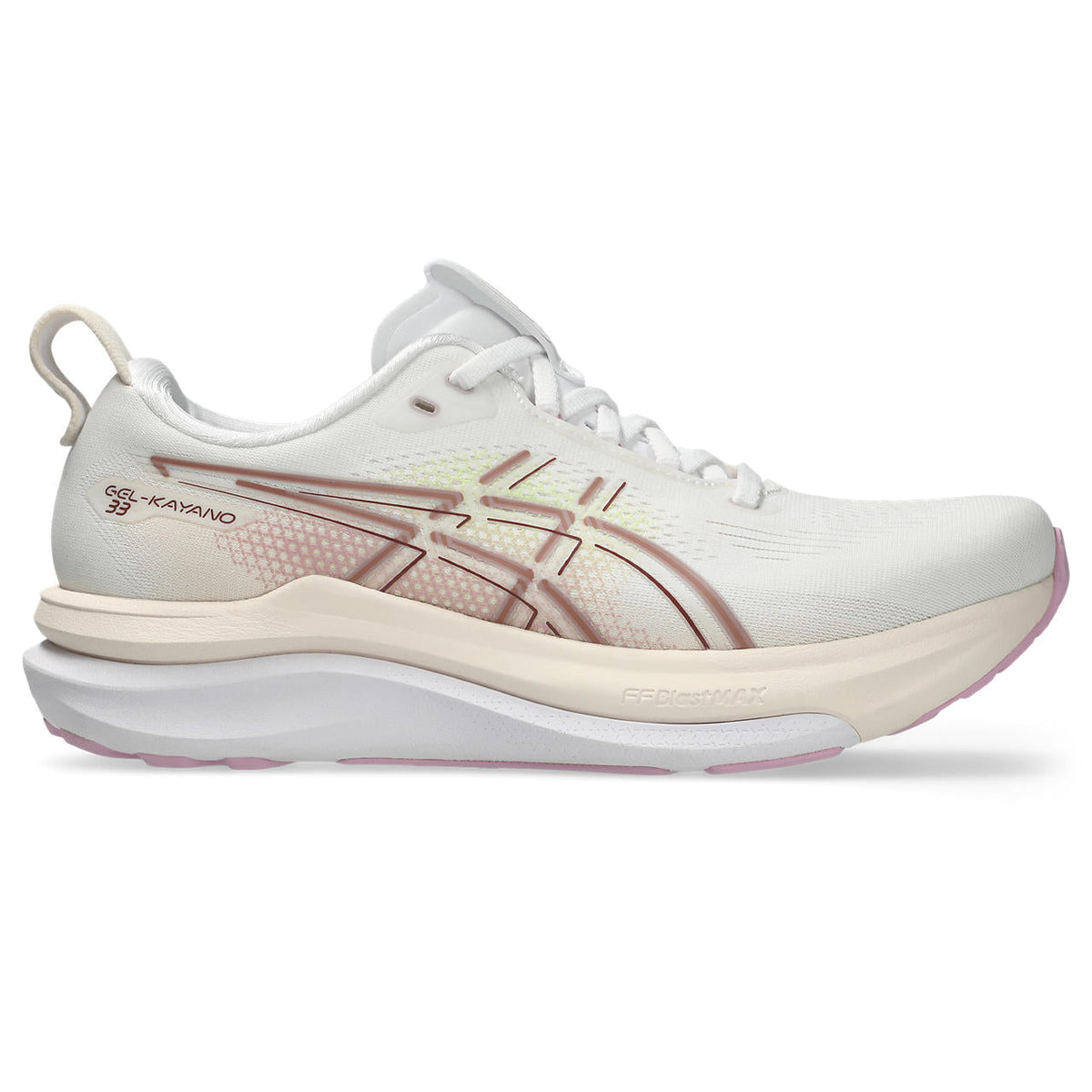 Asics  shoes  neutral running shoes mens  sneakers Gel-Kayano 33 White / Dusty Rose