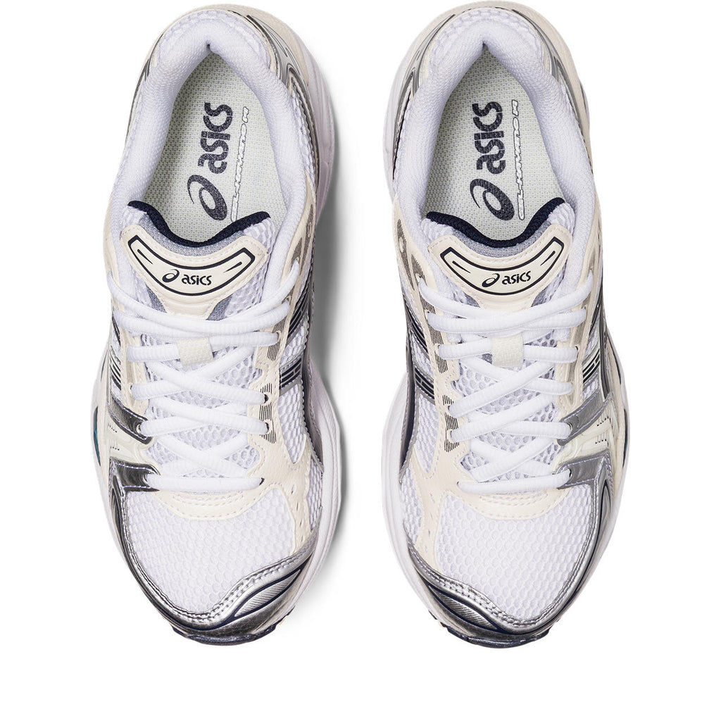 Asics  shoes  neutral running shoes mens  sneakers Gel-Kayano 14 White / Cream / Metallic Silver / Navy