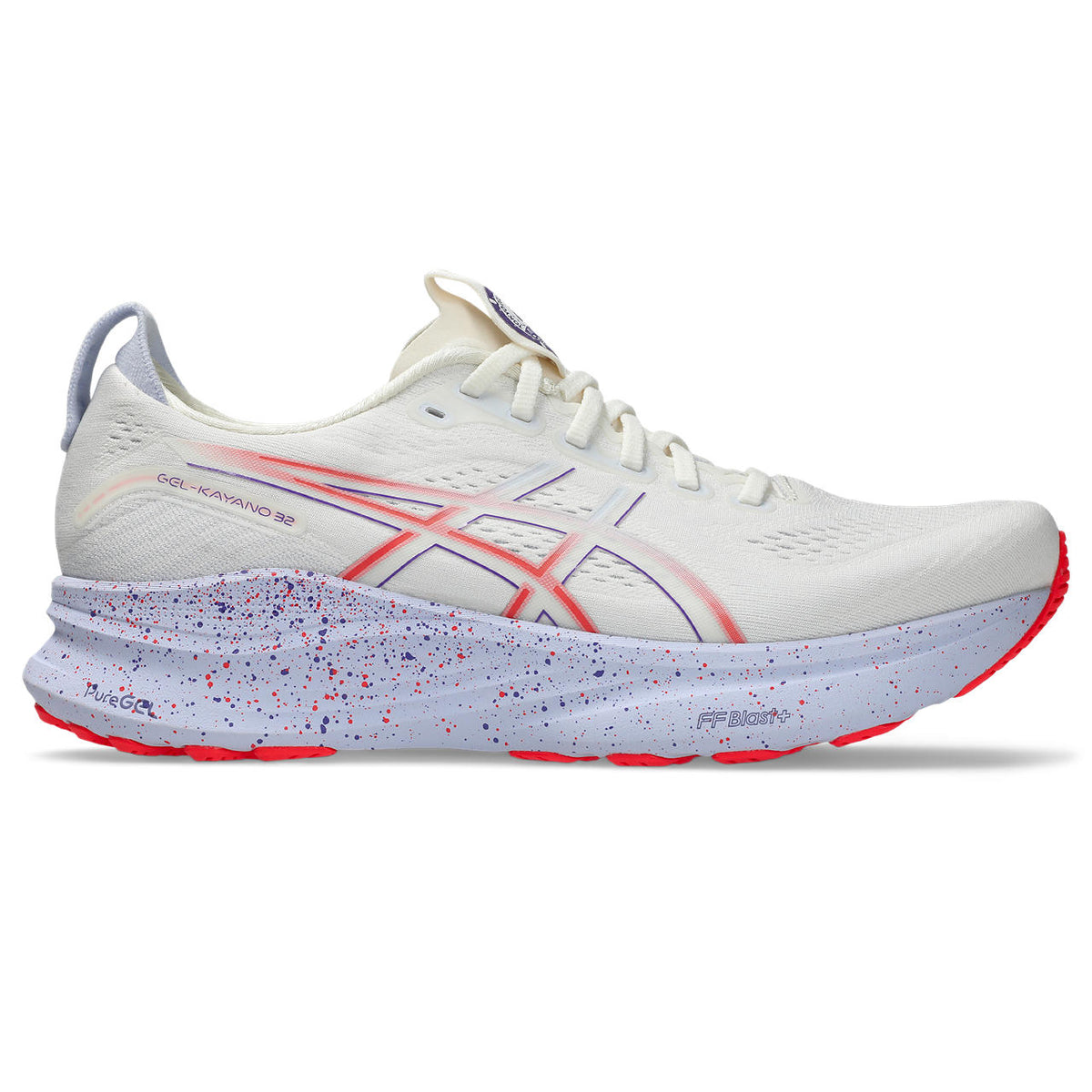 Asics  shoes  neutral running shoes mens  sneakers Gel-Kayano 32 Off-White / Purple / Red