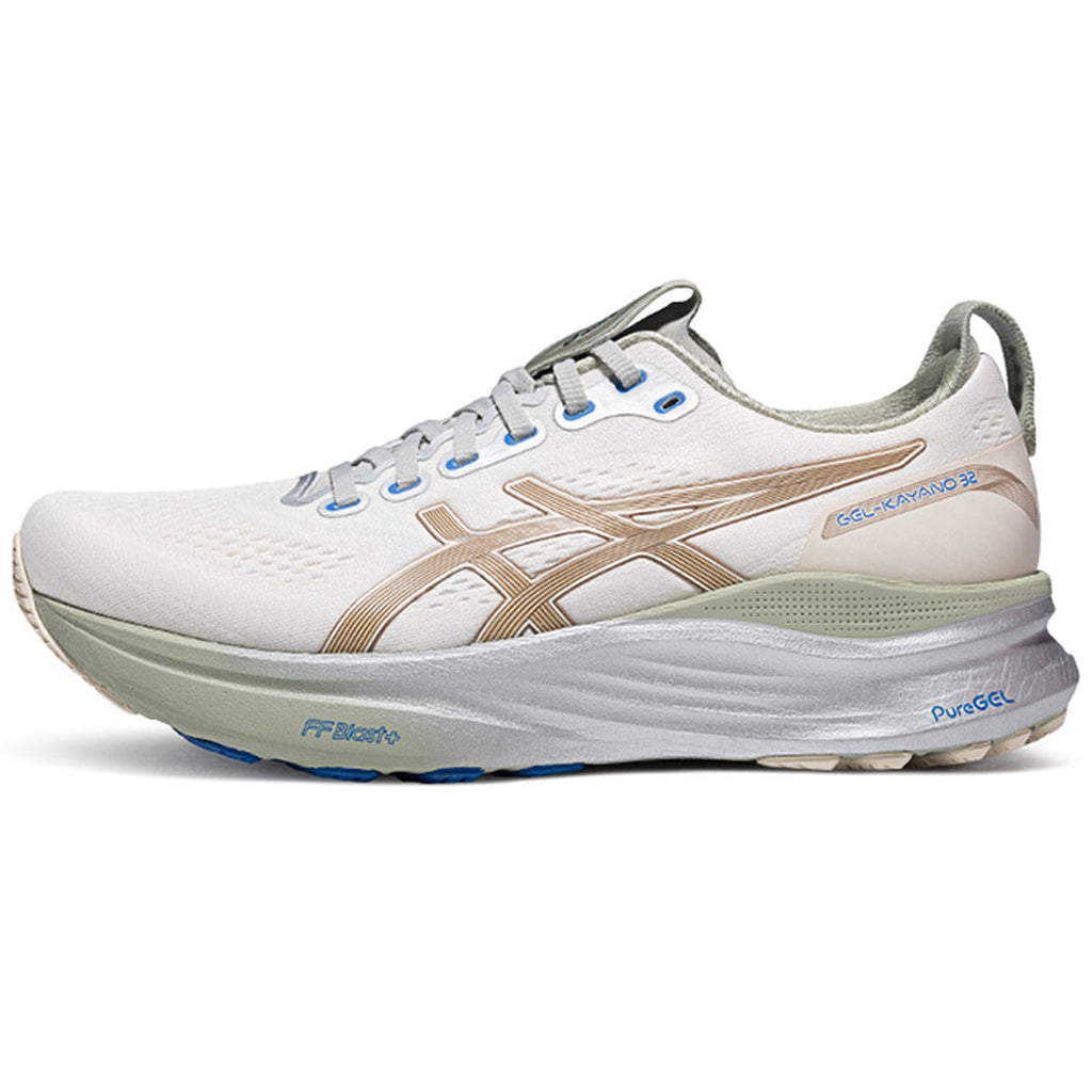 Asics  shoes  neutral running shoes mens  sneakers Gel-Kayano 32 White / Champagne Gold / Silver