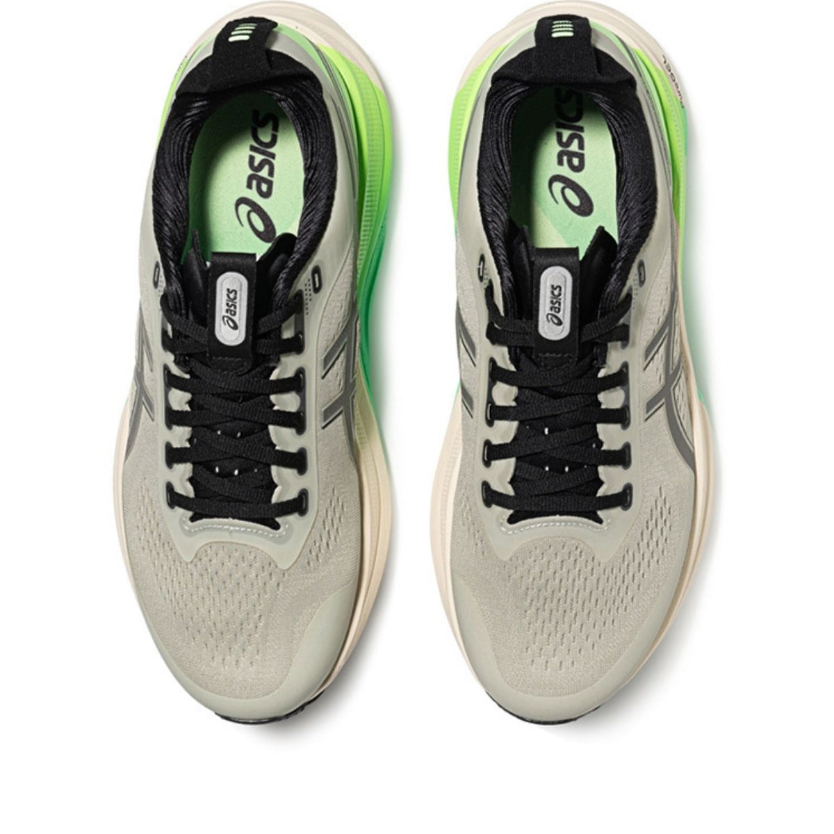 Asics  shoes  neutral running shoes mens  sneakers Gel-Kayano 32 Beige / Bright Green Gradient