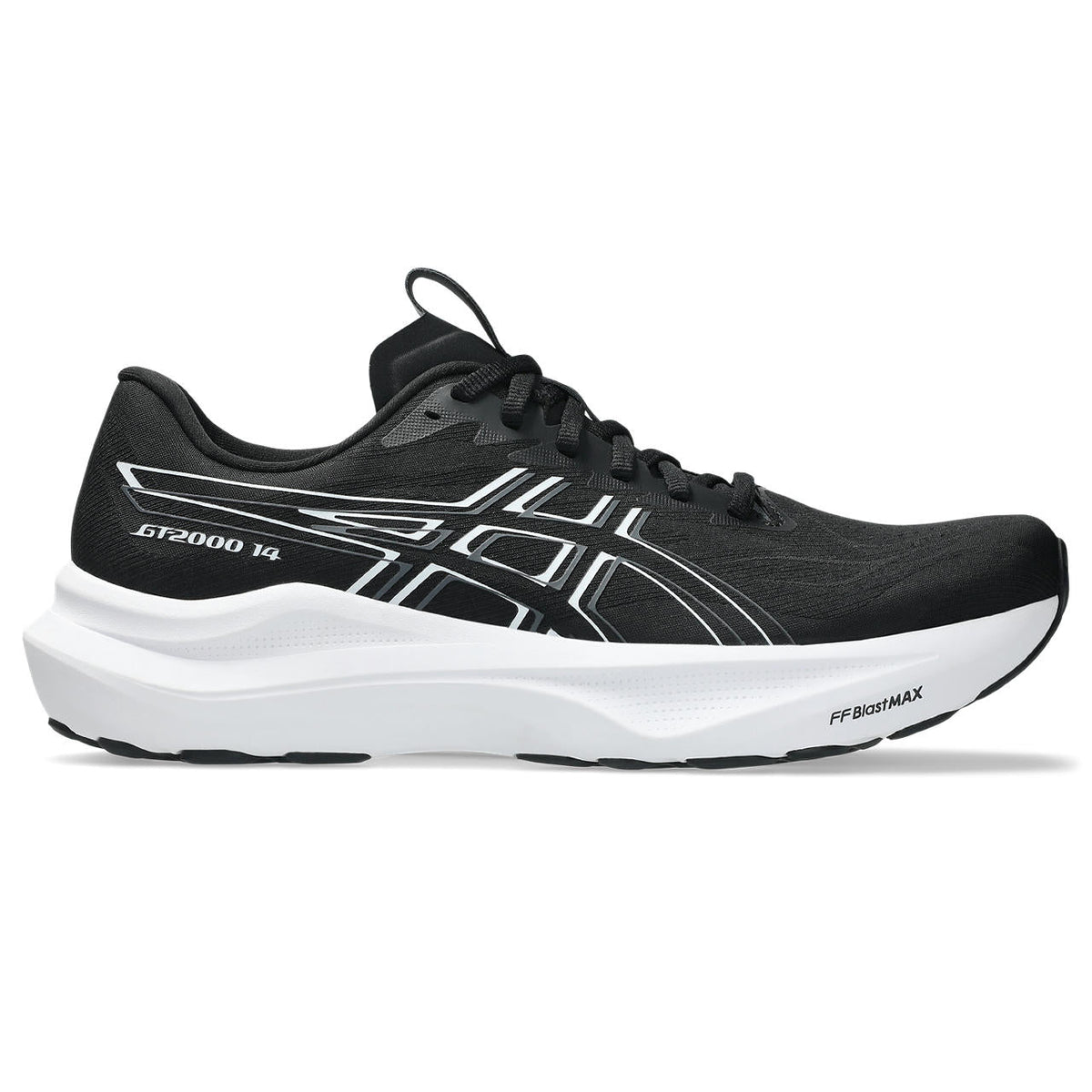 Asics womens shoes  neutral running shoes mens  sneakers GT‑2000‑14 Black‑White‑Silver