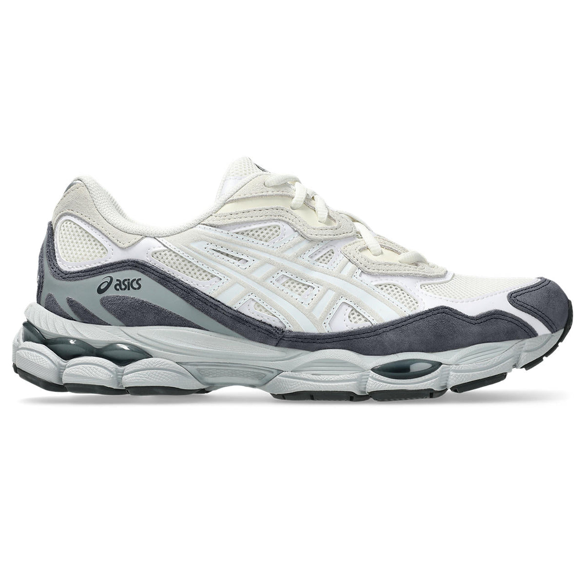 Asics womens shoes  neutral running shoes mens  sneakers Gel-NYC – White/Cream/Dark Grey Sneaker