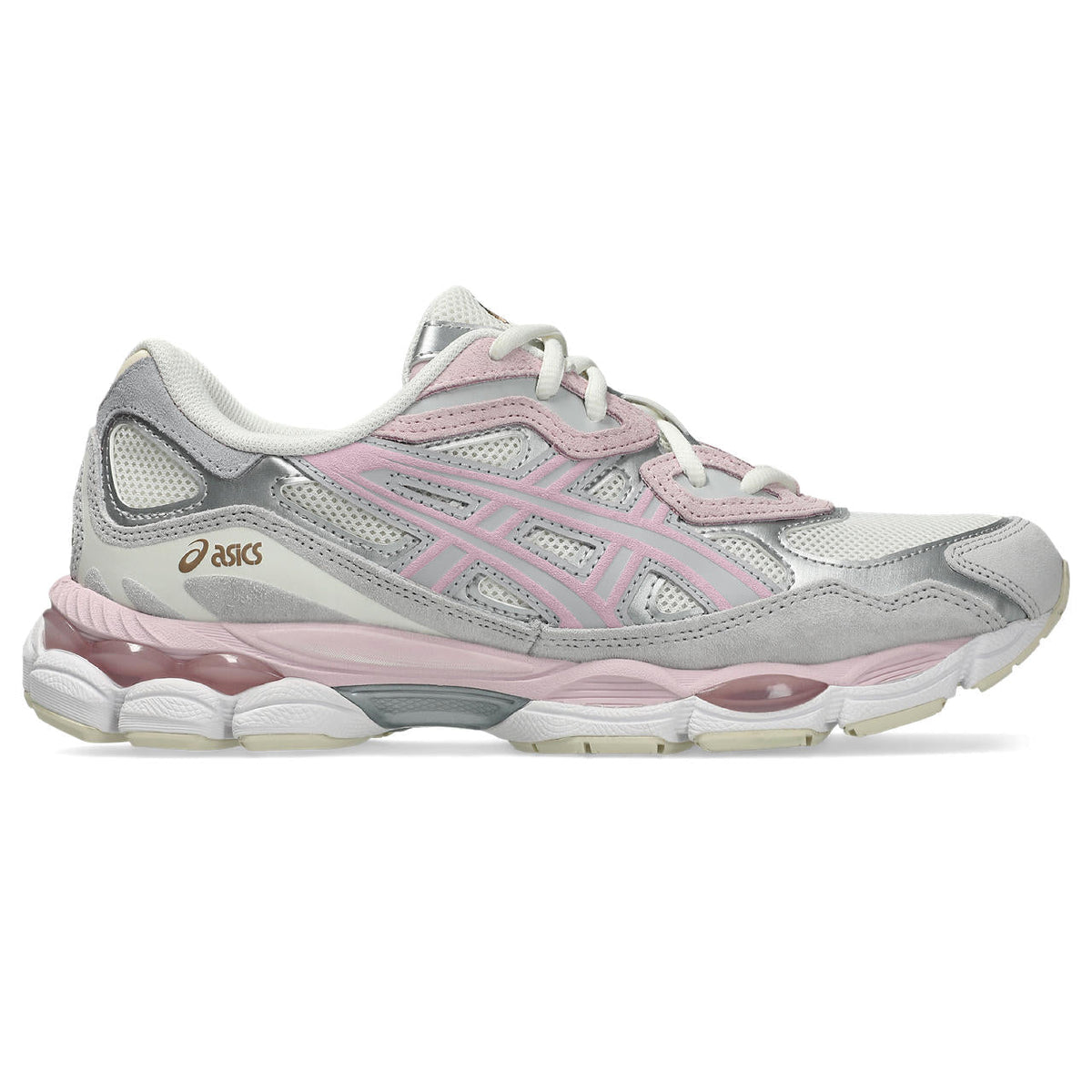 Asics womens shoes  neutral running shoes mens  sneakers Gel-NYC – Silver/Light Pink Sneaker