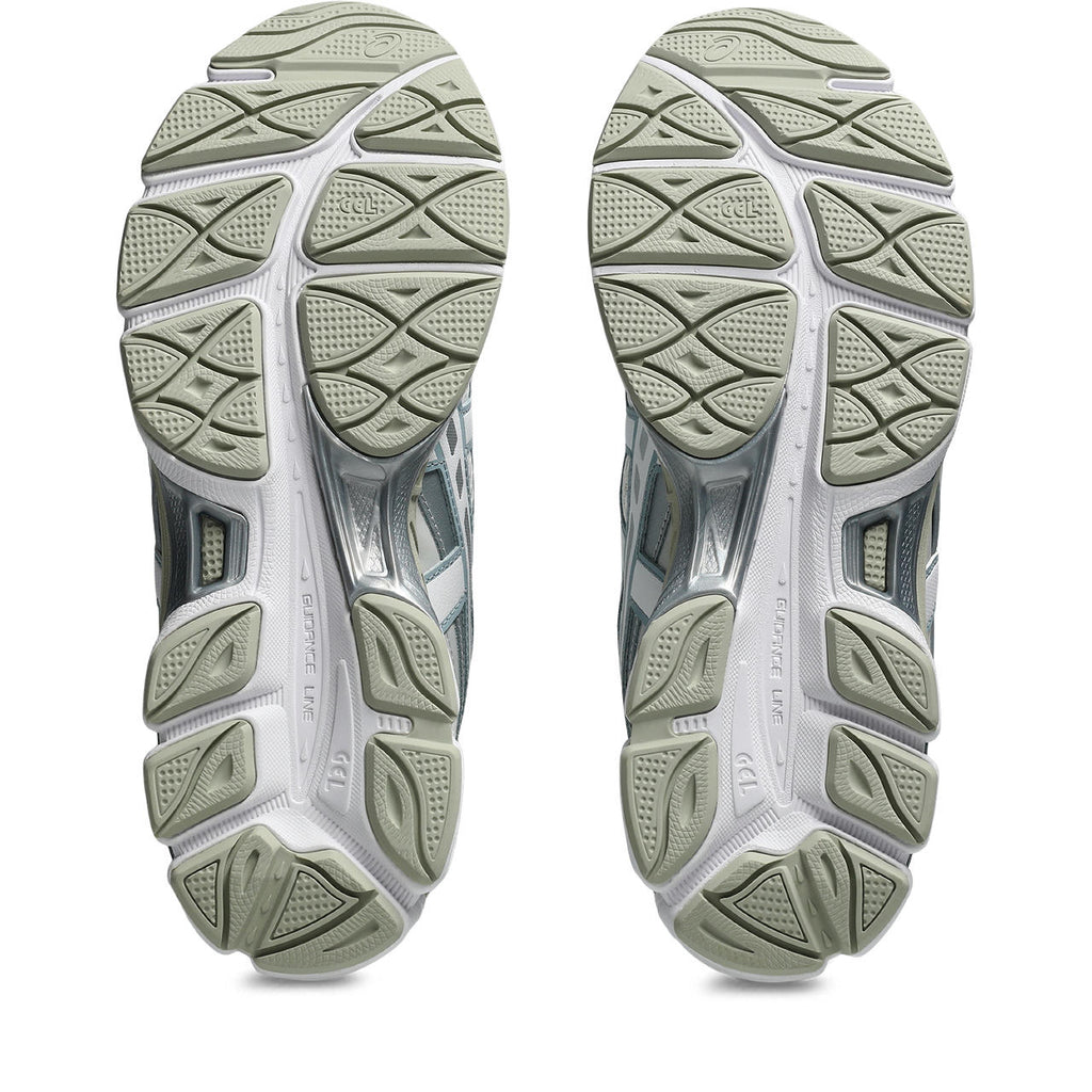 Asics womens shoes  neutral running shoes mens  sneakers Gel-Kayano 14 – White/Silver/Light Blue/Olive Sneaker