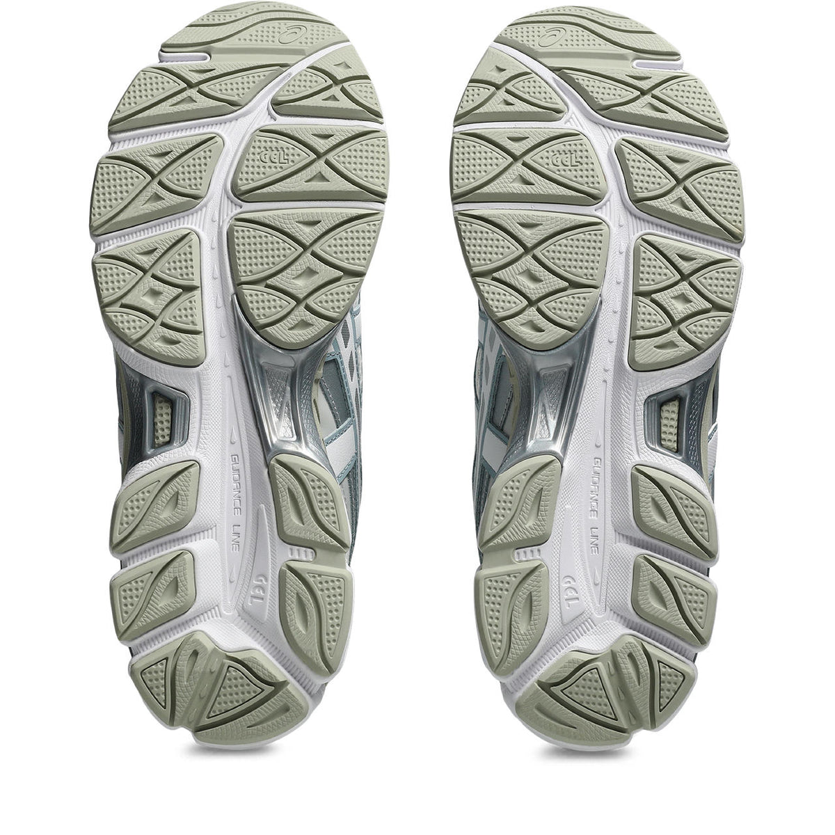 Asics womens shoes  neutral running shoes mens  sneakers Gel-Kayano 14 – White/Silver/Light Blue/Olive Sneaker
