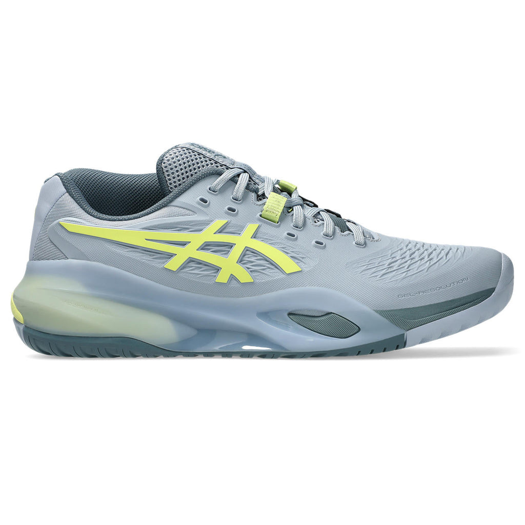 Asics womens shoes  neutral running shoes mens  sneakers Gel-Resolution – Grey/Pale Lime Yellow Tennis Sneaker