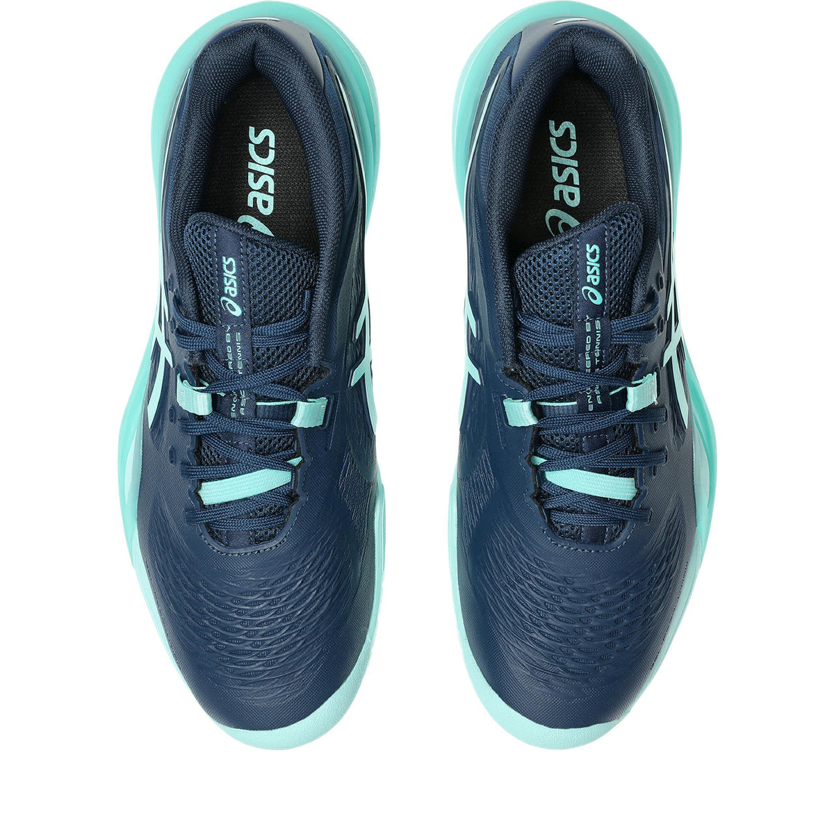 Asics womens shoes  neutral running shoes mens  sneakers Gel-Resolution – Navy/Mint/Turquoise Tennis Sneaker