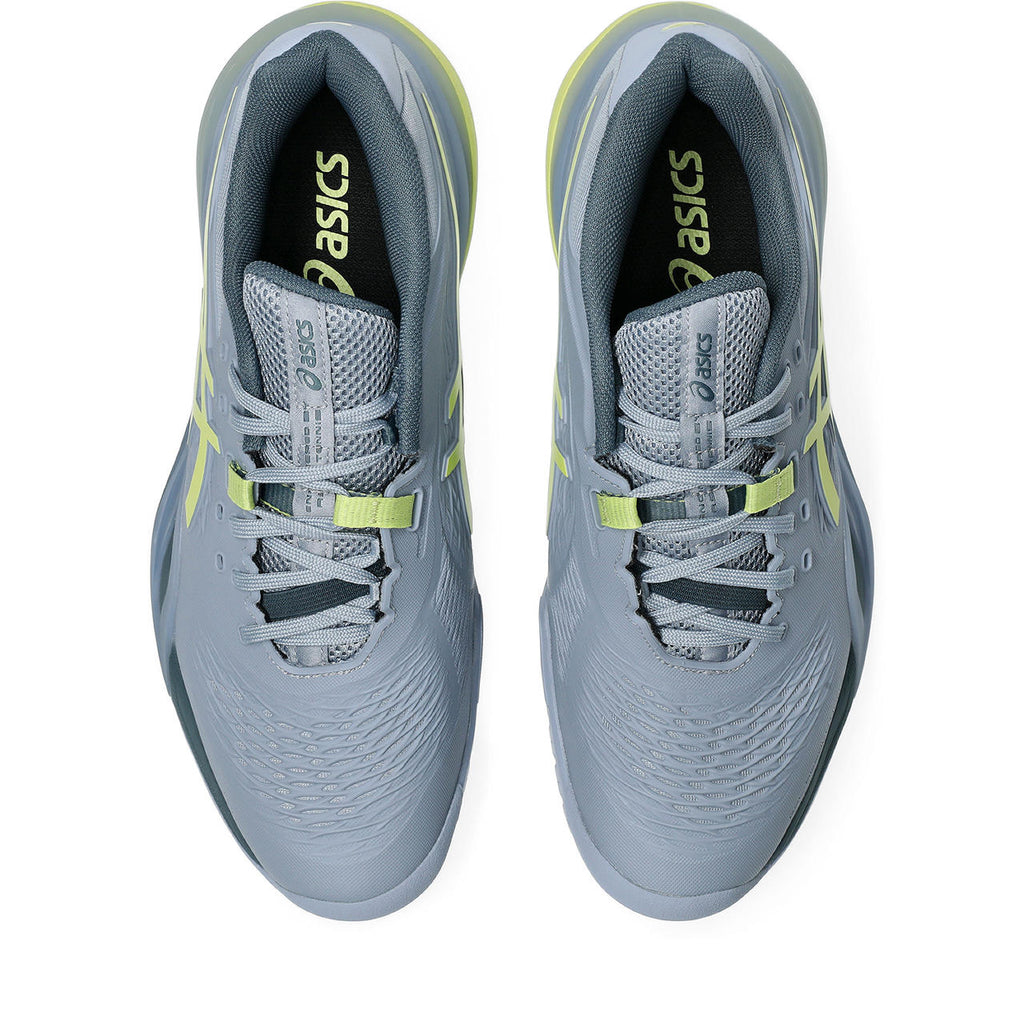 Asics womens shoes  neutral running shoes mens  sneakers Gel-Resolution – Light Grey/Lime Yellow Tennis Sneaker