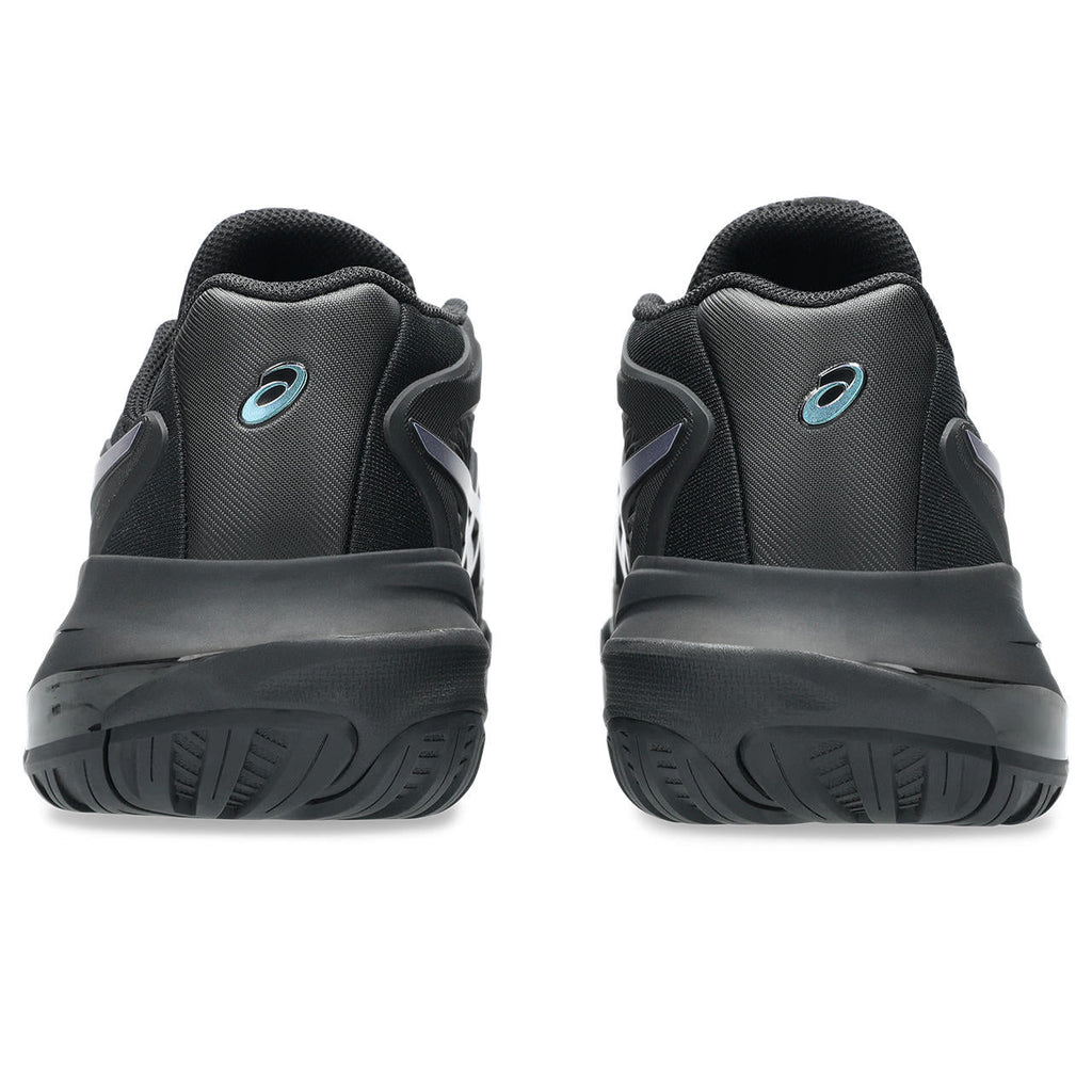 Asics womens shoes  neutral running shoes mens  sneakers Gel-Resolution – Black/Iridescent Blue Tennis Sneaker