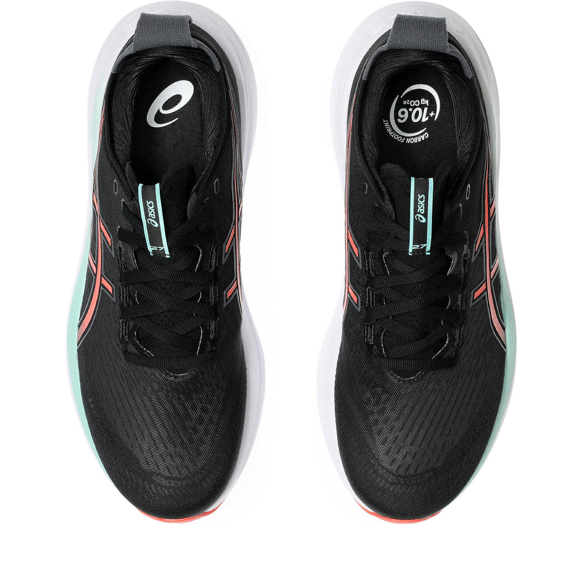Asics womens shoes  neutral running shoes mens  sneakers  Gel-Nimbus 27 Black / Coral / White