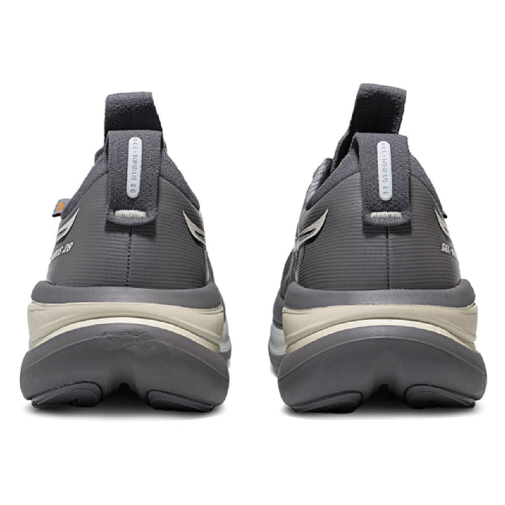 Asics womens shoes  neutral running shoes mens  sneakers  Gel-Nimbus 28 Charcoal Gray / Silver / Beige