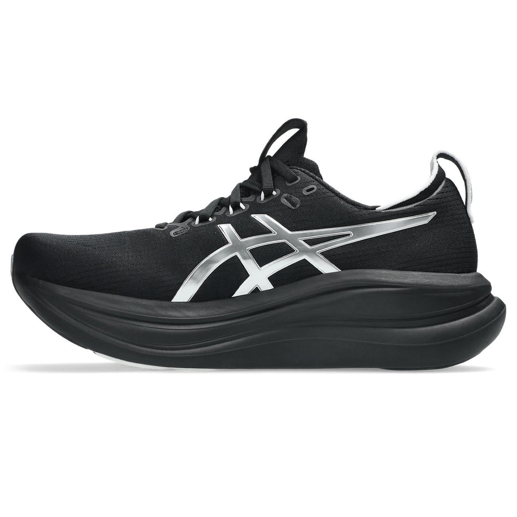 Asics womens shoes  neutral running shoes mens  sneakers  Gel-Nimbus 28 – Black/Silver Running Shoe