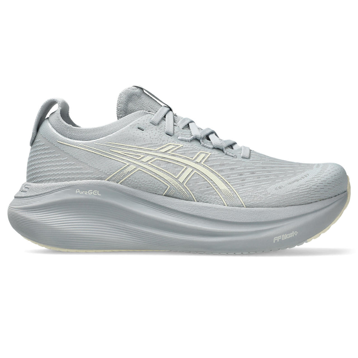Asics womens shoes  neutral running shoes mens  sneakers  Gel-Nimbus 28 – Light Grey/Cream Running Shoe