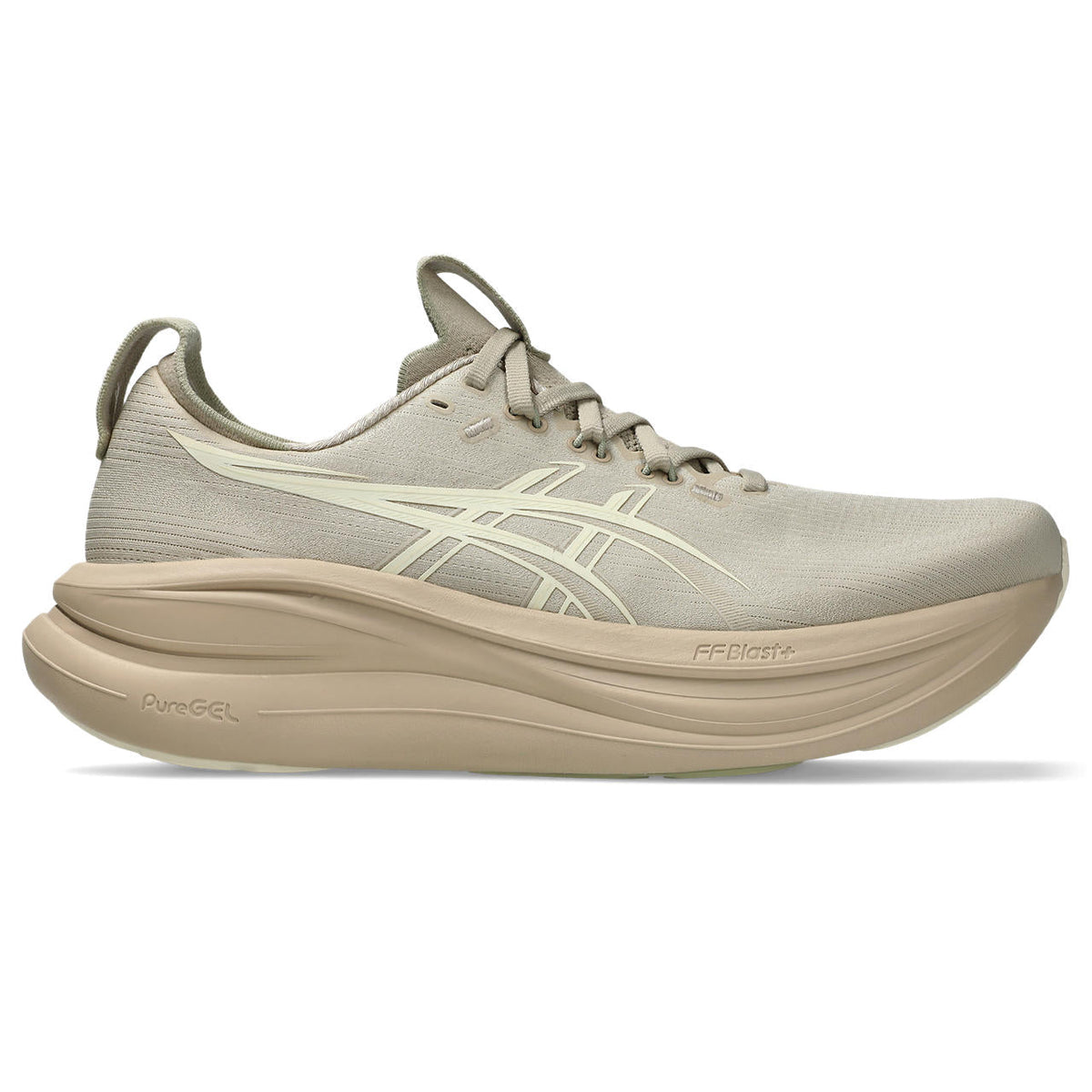 Asics womens shoes  neutral running shoes mens  sneakers Gel-Nimbus 28 – Khaki/Beige Running Shoe