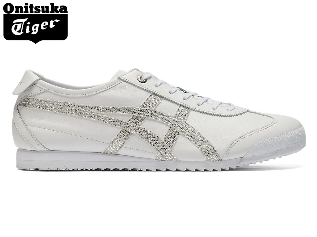 Onitsuka Tiger Mexico 66 White Silver Glitter - Women's Shoe Sale / Men's Shoe Sale