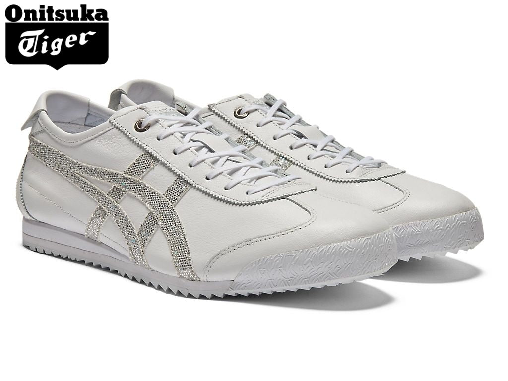 Onitsuka Tiger Mexico 66 White Silver Glitter - Women's Shoe Sale / Men's Shoe Sale