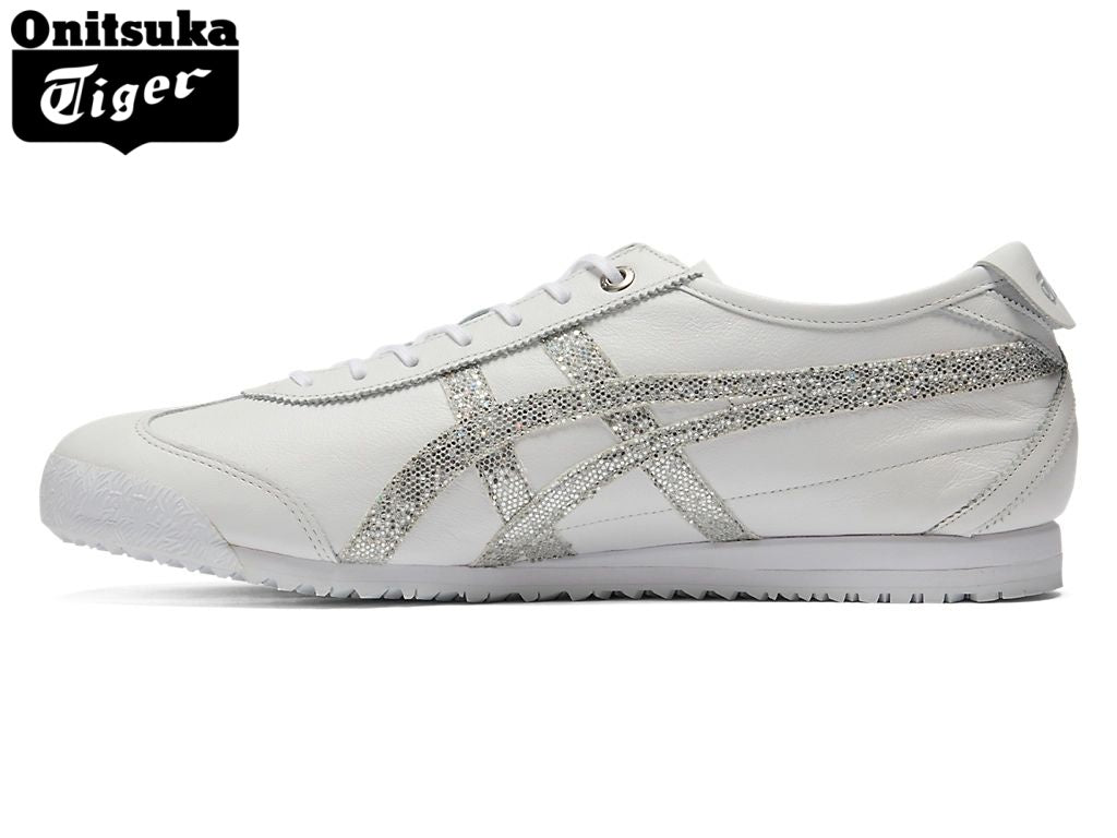 Onitsuka Tiger Mexico 66 White Silver Glitter - Women's Shoe Sale / Men's Shoe Sale