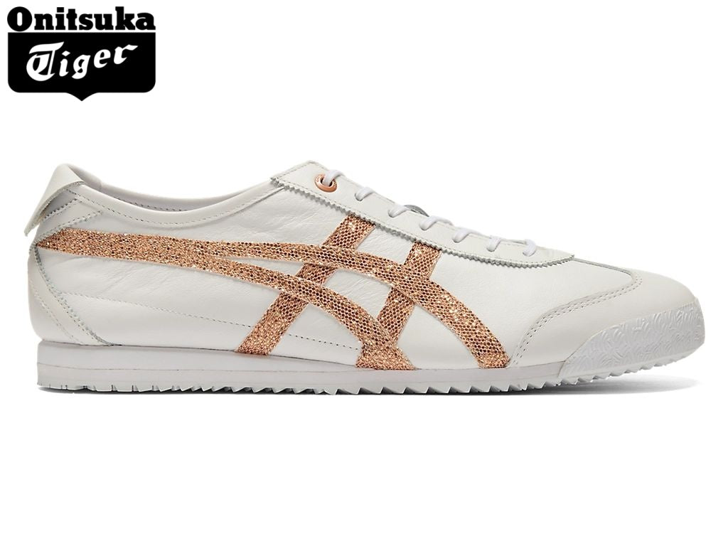 Onitsuka Tiger Mexico 66 White Rose Gold Glitter - Women's Shoe Sale / Men's Shoe Sale