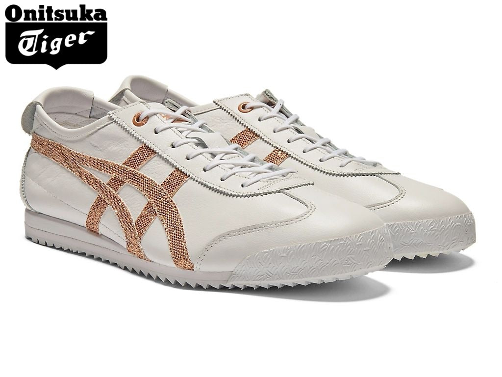 Onitsuka Tiger Mexico 66 White Rose Gold Glitter - Women's Shoe Sale / Men's Shoe Sale