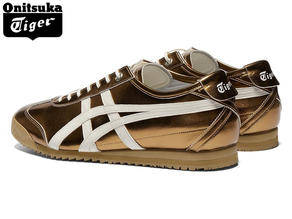Onitsuka Tiger Mexico 66 Metallic Gold Leather - Women's Shoe Sale / Men's Shoe Sale