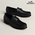 Hermès Karlo Men's Goatskin Loafers，Black Classic Series Men's Shoe Sale / Women's Shoe Sale