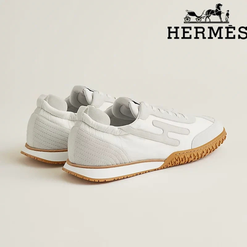 Hermès Jet Sneaker "White" Nubuck Leather Men Retro Sneakers