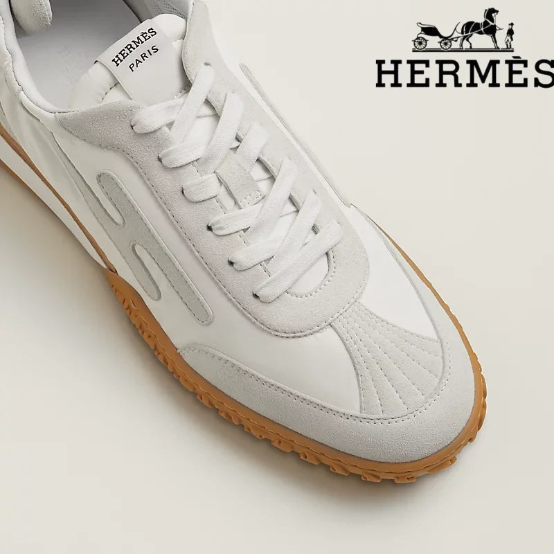 Hermès Jet Sneaker "White" Nubuck Leather Men Retro Sneakers