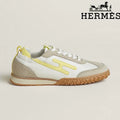 Hermès Jet Sneaker "White And Yellow" Leather Nubuck Men Retro Sneakers
