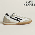 Hermès Jet Sneaker "White And Black" Leather Nubuck Men Retro Sneakers