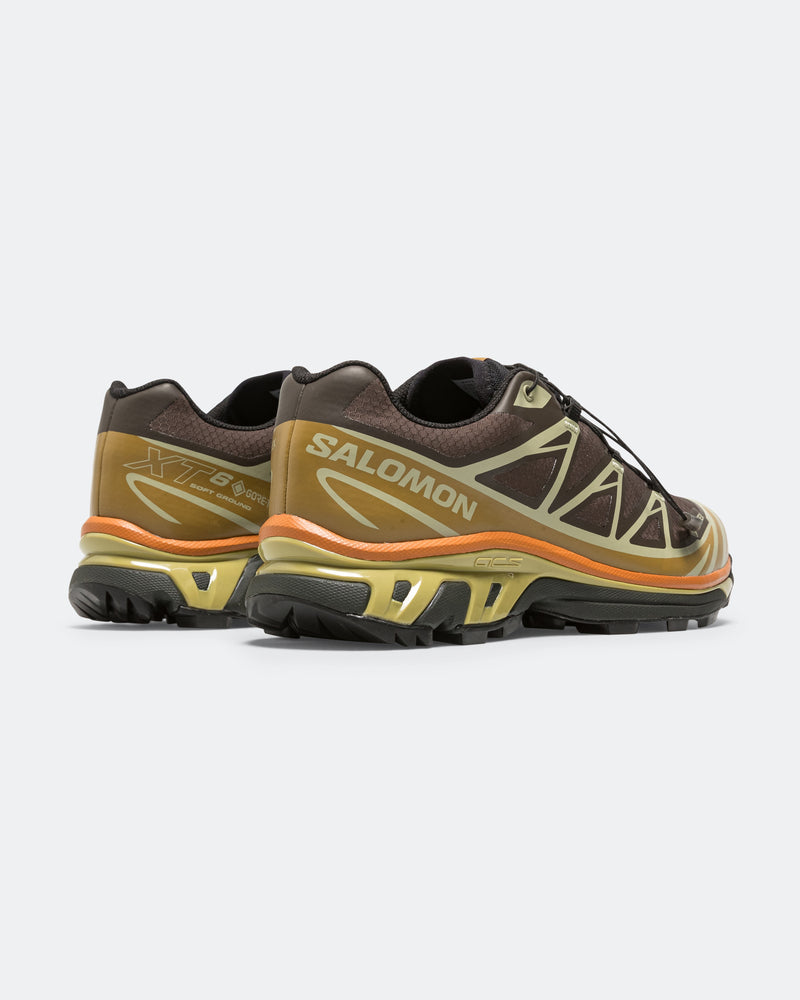 Salomon XT-6 GTX Men Gore-Tex Trail Running Shoes "Brown Bronze Orange"