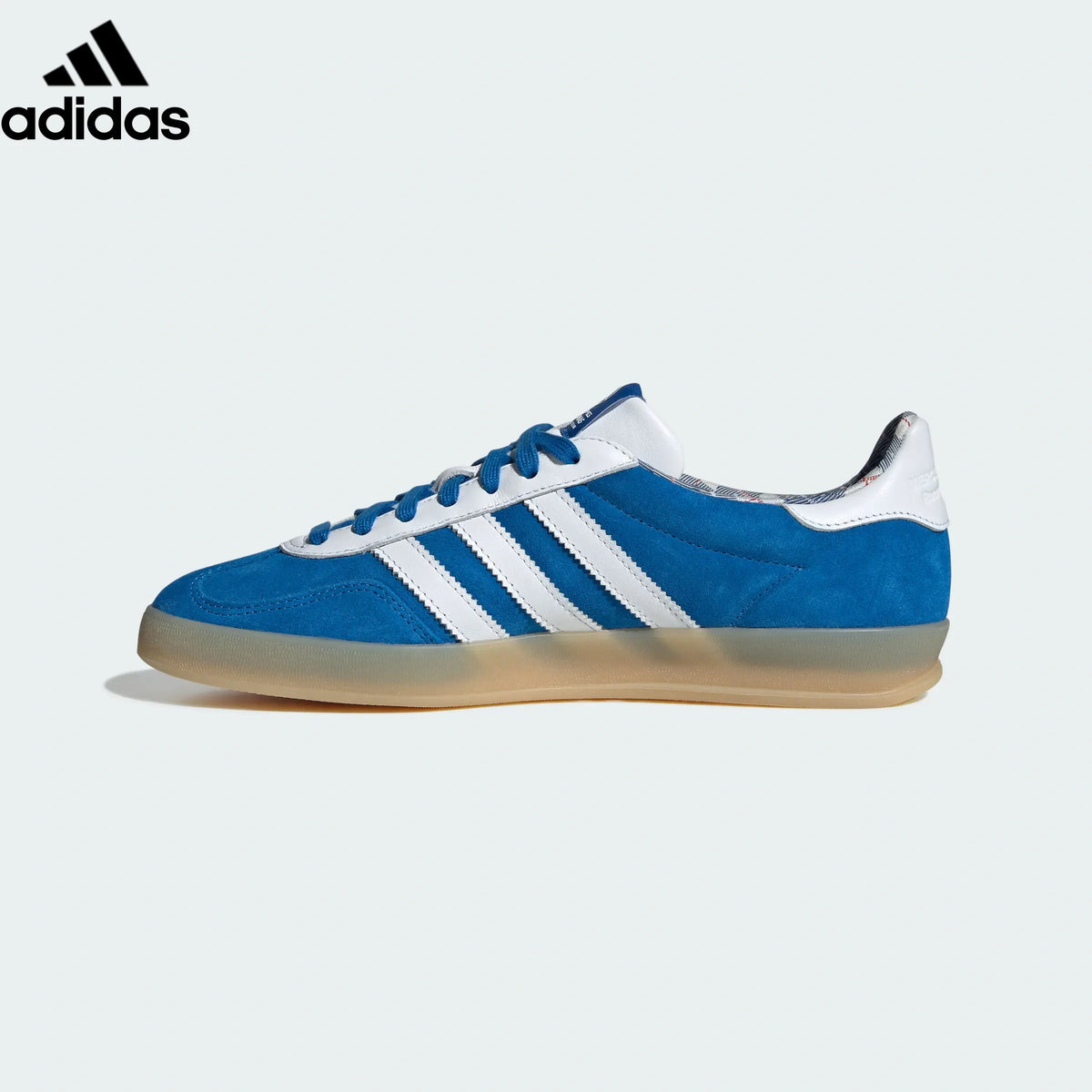 Mercedes-AMG x adidas Originals Gazelle Indoor Shoes "Blue Bird / Cloud White / Gum"-Classic sneakers，Adidas Women's Shoe Sale / Men's Shoe Sale