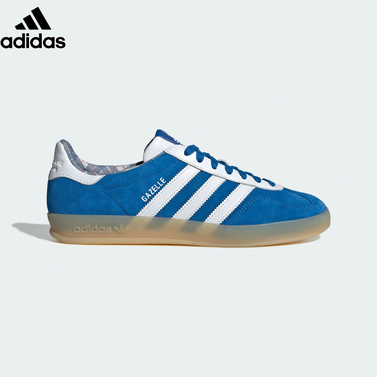 Mercedes-AMG x adidas Originals Gazelle Indoor Shoes "Blue Bird / Cloud White / Gum"-Classic sneakers，Adidas Women's Shoe Sale / Men's Shoe Sale