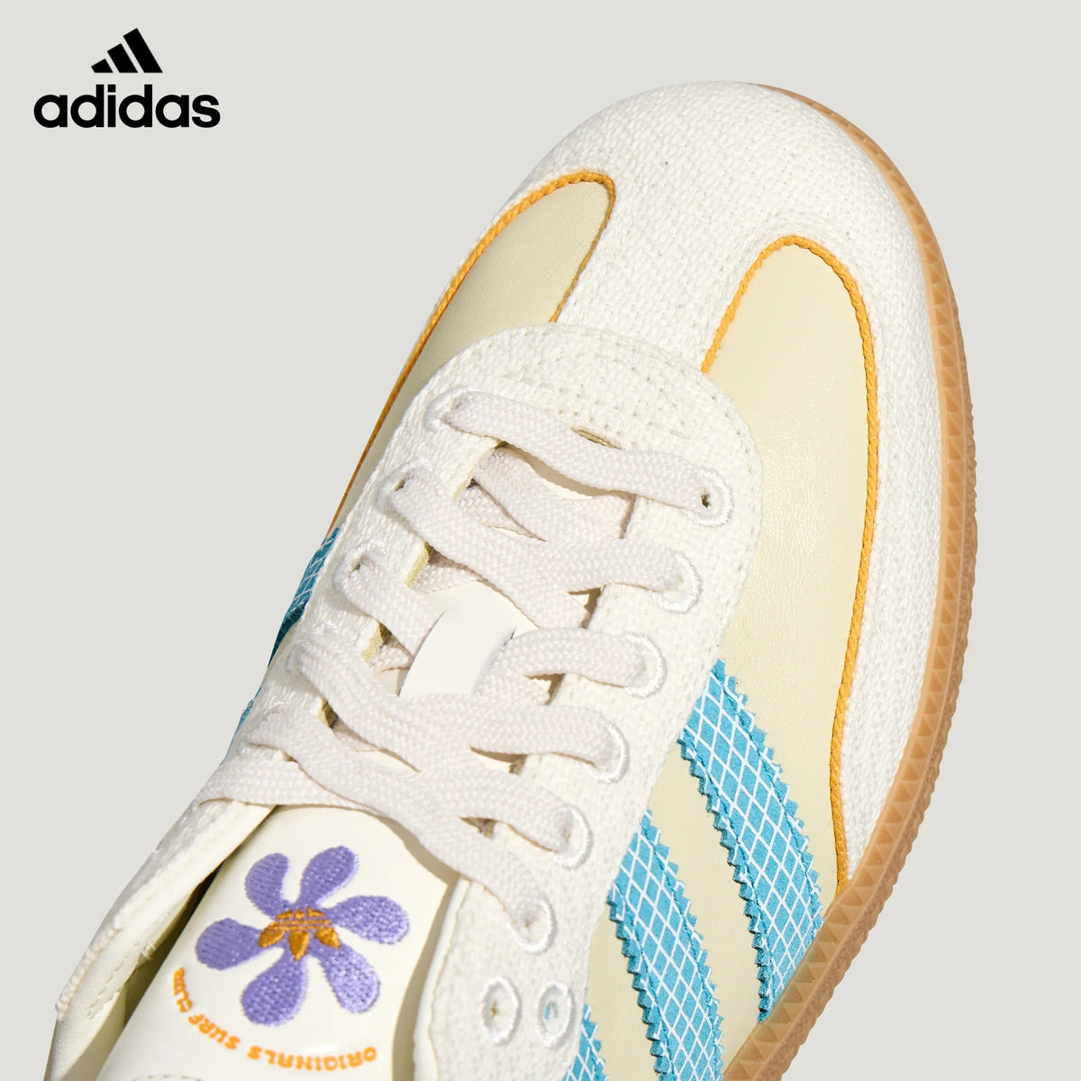 adidas Originals Samba OG "Surf Club" Shoes "Sandy Beige / Semi Blue Burst / Off White"-Classic sneakers，Adidas Women's Shoe Sale / Men's Shoe Sale