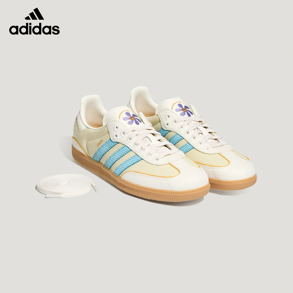 adidas Originals Samba OG "Surf Club" Shoes "Sandy Beige / Semi Blue Burst / Off White"-Classic sneakers，Adidas Women's Shoe Sale / Men's Shoe Sale