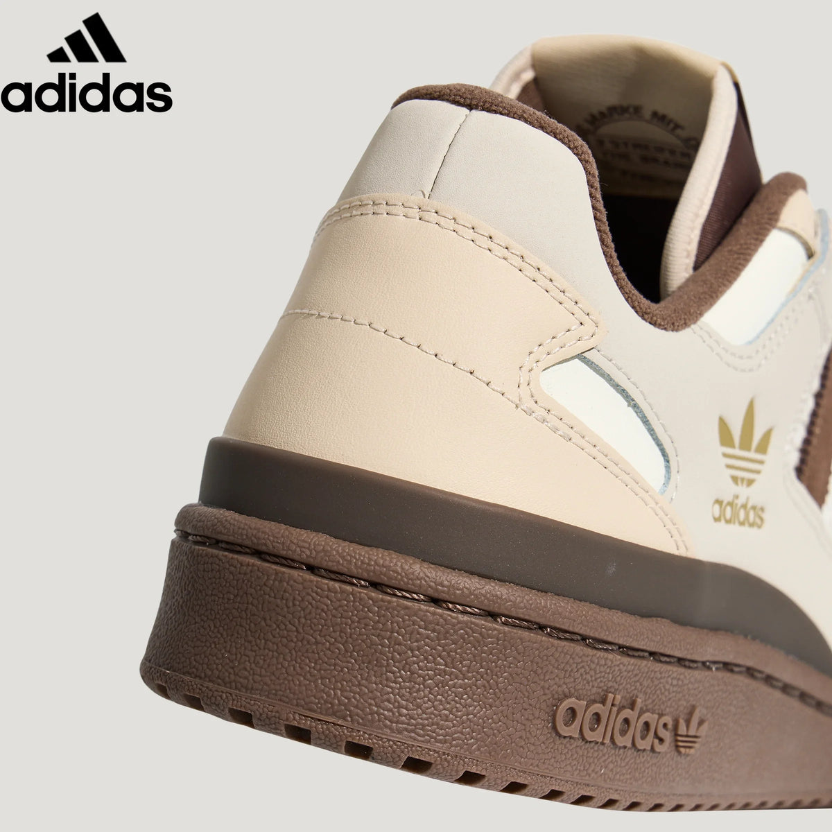 adidas Originals Forum Low Men's Sneakers "Cream Beige Dark Brown Stripes"-Classic sneakers，Adidas Women's Shoe Sale / Men's Shoe Sale